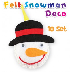 Felt Snowman Deco Hanger Pack of 10 Felt Snowman Deco Hanger Pack of 10